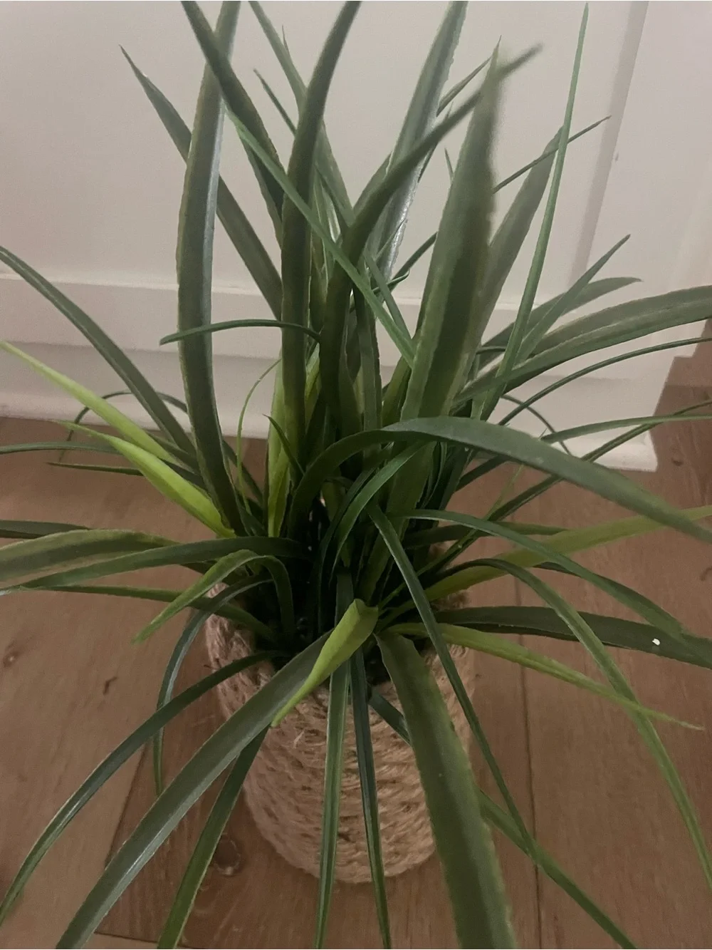 Natural Jute Rope Planter with Green Artificial Grass